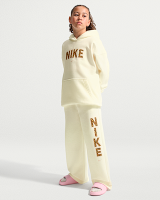 【サイズL】ナイキ　swoosh ゴールド セットアップ　8000 Nike Sportswear Studio Big Kids' (Girls') Fleece Open-Hem Pants